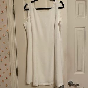 Cremieux White Sleeveless Dress